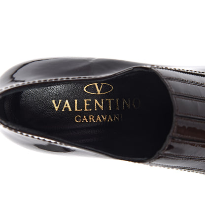 Valentino Garavani Patent Pointed Toe Ankle Boots 38 Rubin 5 of 7