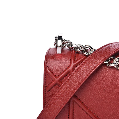 Christian Dior Grained Calfskin Medium Diorama Flap Bag Red 11 of 12
