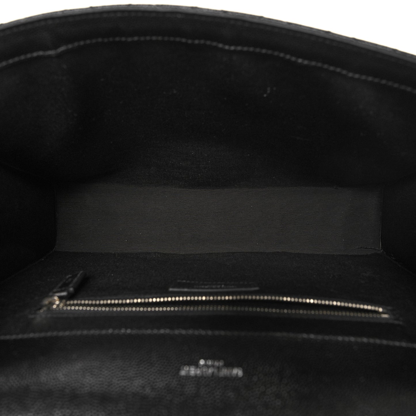 Grain De Poudre Textured Mixed Matelasse Large Triquilt Monogram Satchel Black