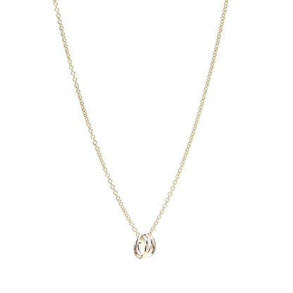 Cartier 18K Pink Yellow White Gold Baby Trinity Pendant Necklace 1 of 7