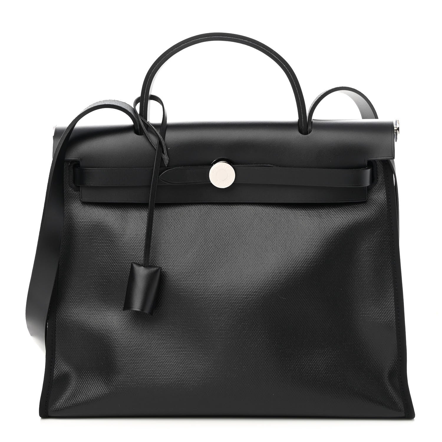 Hermes Toile H Berline Vache Hunter Herbag Zip PM 31 Black Ecru 3 of 10