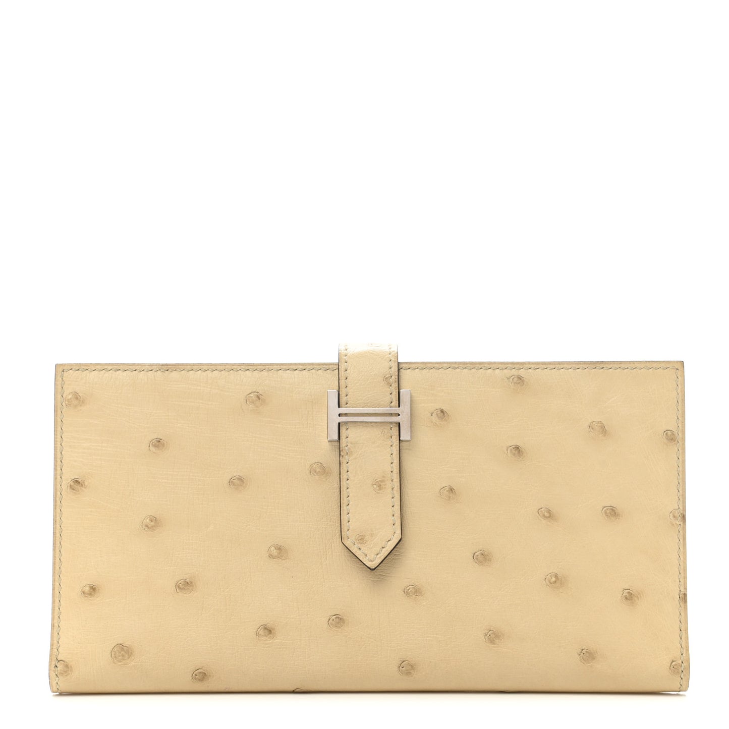 Ostrich Bearn Gusset Wallet Parchemin