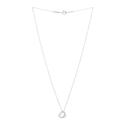 Tiffany Sterling Silver 11mm Elsa Peretti Open Heart Pendant Necklace 3 of 4