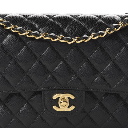 Chanel Caviar Quilted Medium Double Flap Black 10 of 11