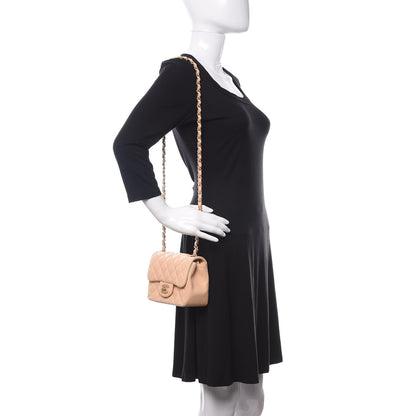 Chanel Lambskin Quilted Mini Square Flap Beige 2 of 11