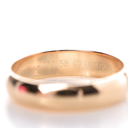 Cartier 18K Yellow Gold 5mm Wedding Band 58 8.5 4 of 10