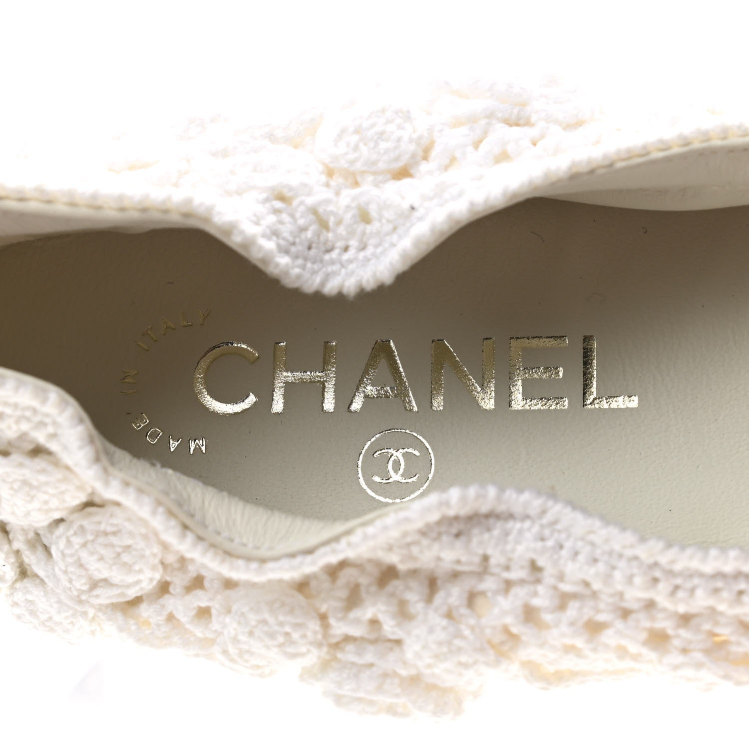 Chanel Crochet Patent Cap Toe Ballerina Flats 39 White Black 7 of 8
