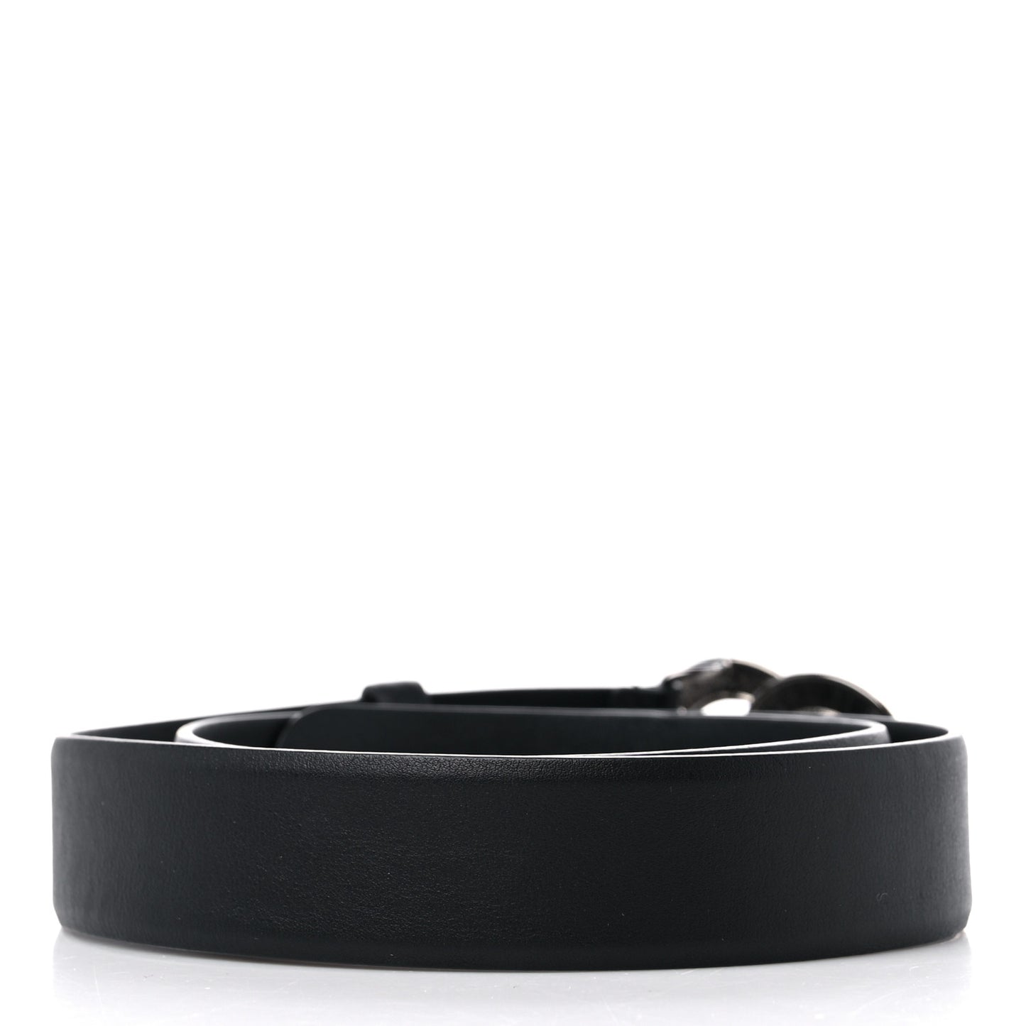 Lambskin Pearl Crystal CC Belt 80 32 Black
