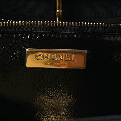 Chanel Shiny Lambskin Pony Hair Cheetah Printed East West 31 Shopping Bag Light Beige Black 6 of 11