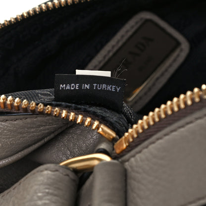 Prada Vitello Phenix Medium Double Zip Shoulder Bag Argilla 7 of 11