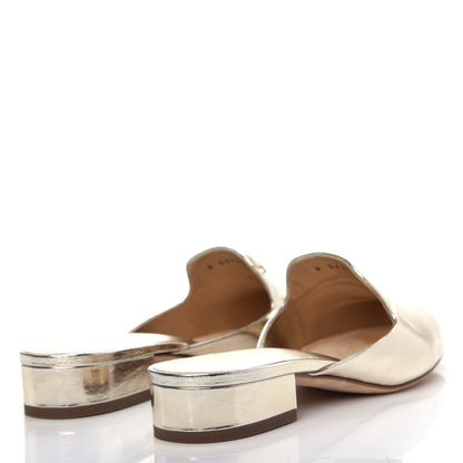 Chanel Metallic Sheepskin Mules 36 Gold 4 of 11