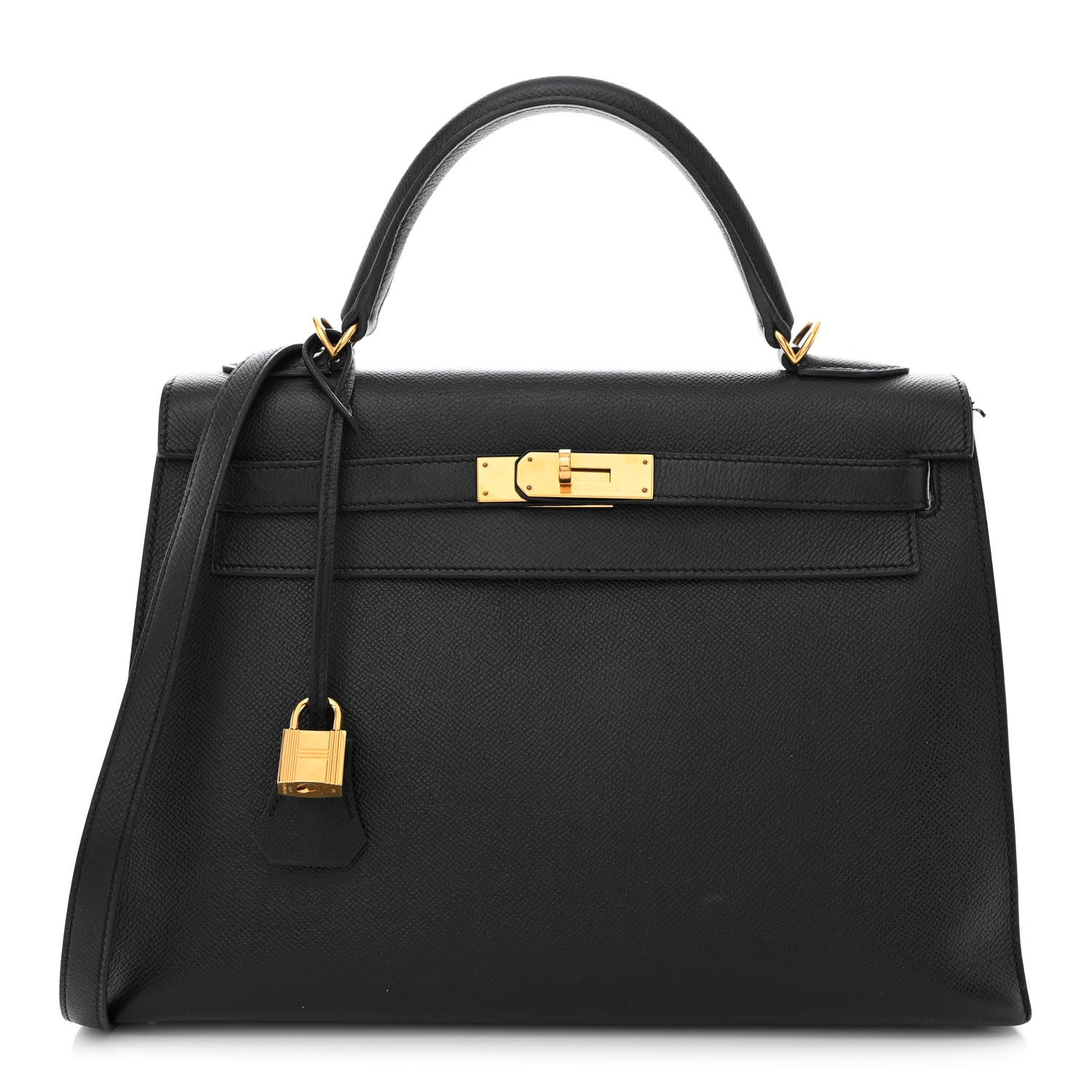 Hermes Epsom Kelly Sellier 32 Black 1 of 12