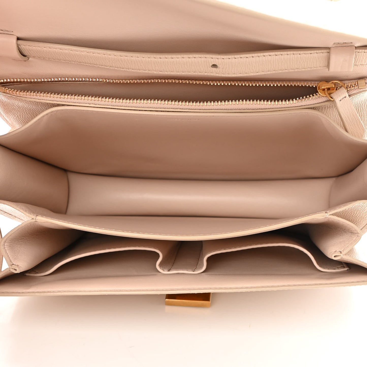 Liege Calfskin Medium Classic Box Flap Bag Powder