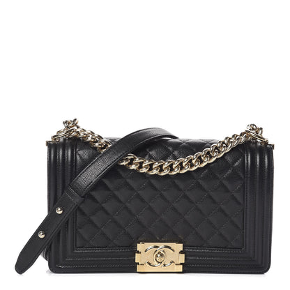 Chanel Caviar Quilted Medium Boy Flap Black 1 of 13