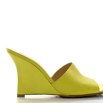 Bottega Veneta Lambskin Stretch Wedge 90mm Sandals 37 Kiwi 9 of 10