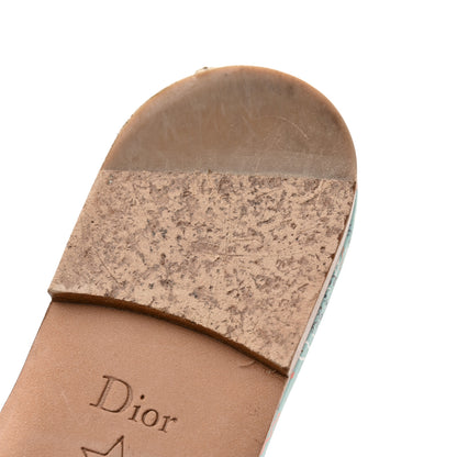 Christian Dior Canvas Embroidered Dior In Lights Dway Mules Slide Sandals 38 Multicolor 9 of 12