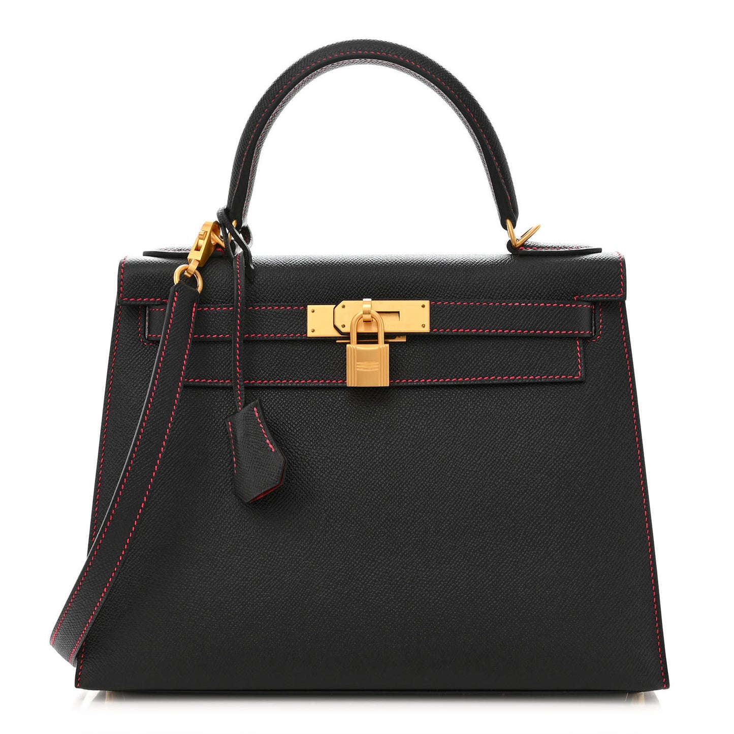 Epsom Horseshoe Kelly Sellier 28 Black Rouge Grenat