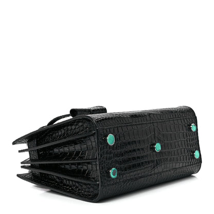 Saint Laurent Calfskin Crocodile Embossed Nano Sac De Jour Black 4 of 12