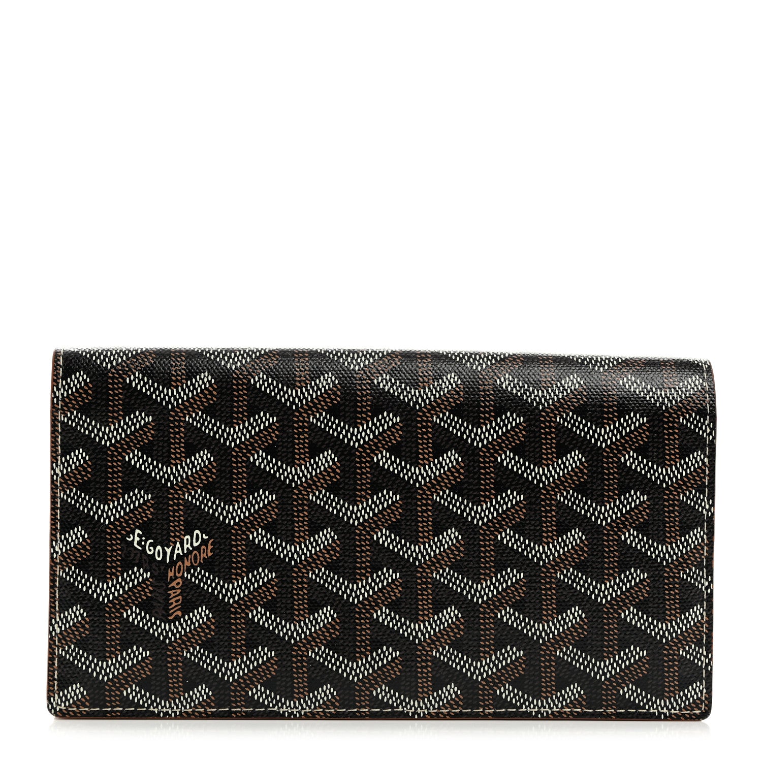 Goyard Goyardine Richelieu Wallet Black Gold 1 of 11