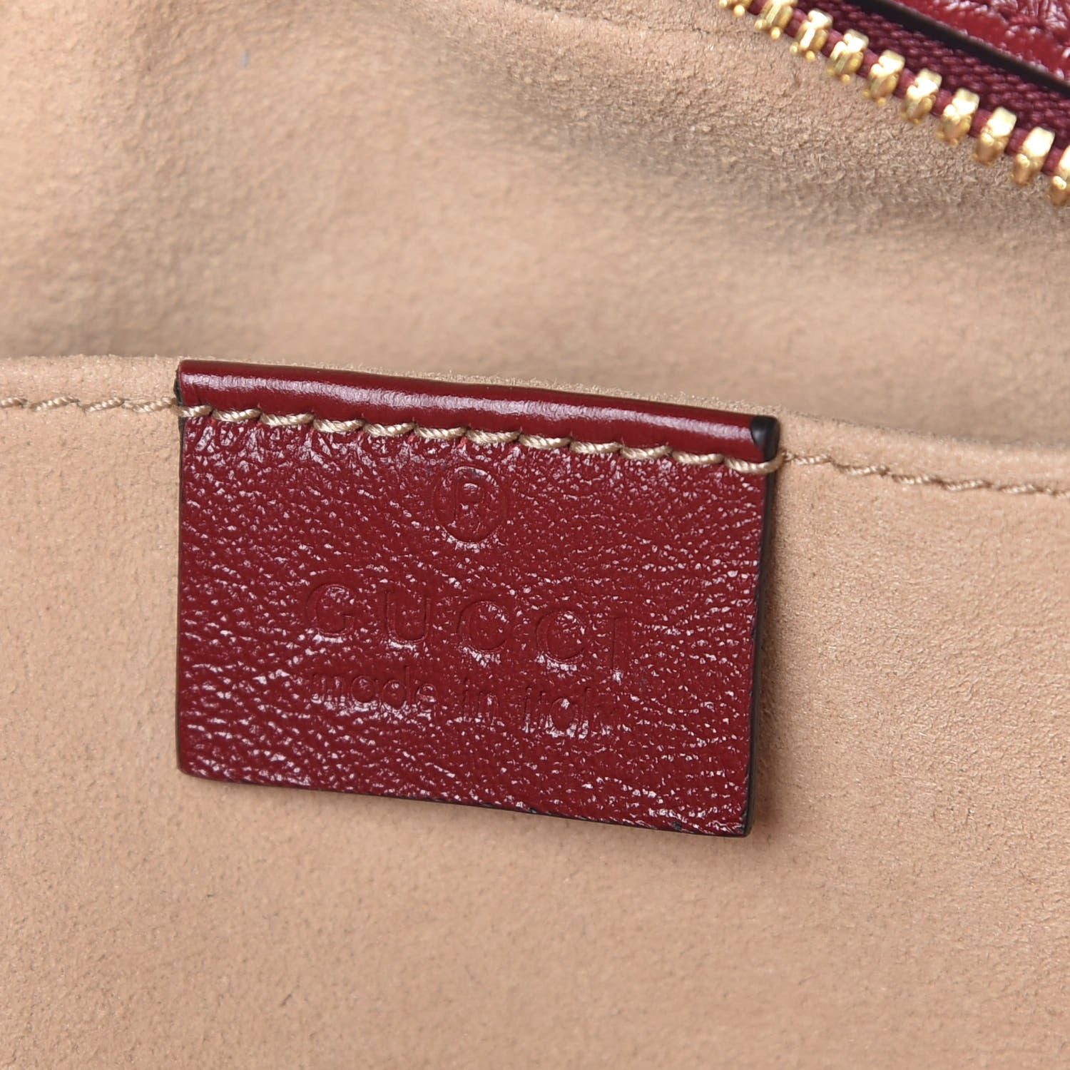Gucci Monogram Azalea Calfskin Matelasse Diagonal Small GG Marmont Chain Shoulder Bag Beige Ebony New Cherry Red 6 of 9