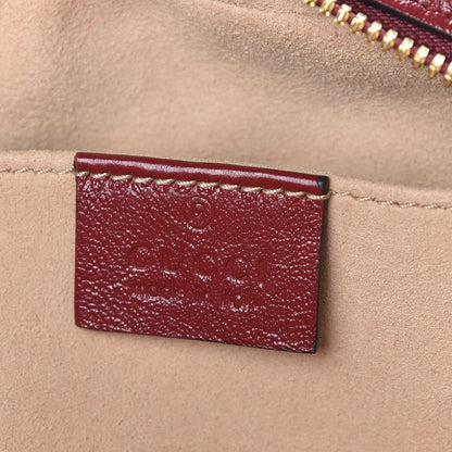 Gucci Monogram Azalea Calfskin Matelasse Diagonal Small GG Marmont Chain Shoulder Bag Beige Ebony New Cherry Red 6 of 9