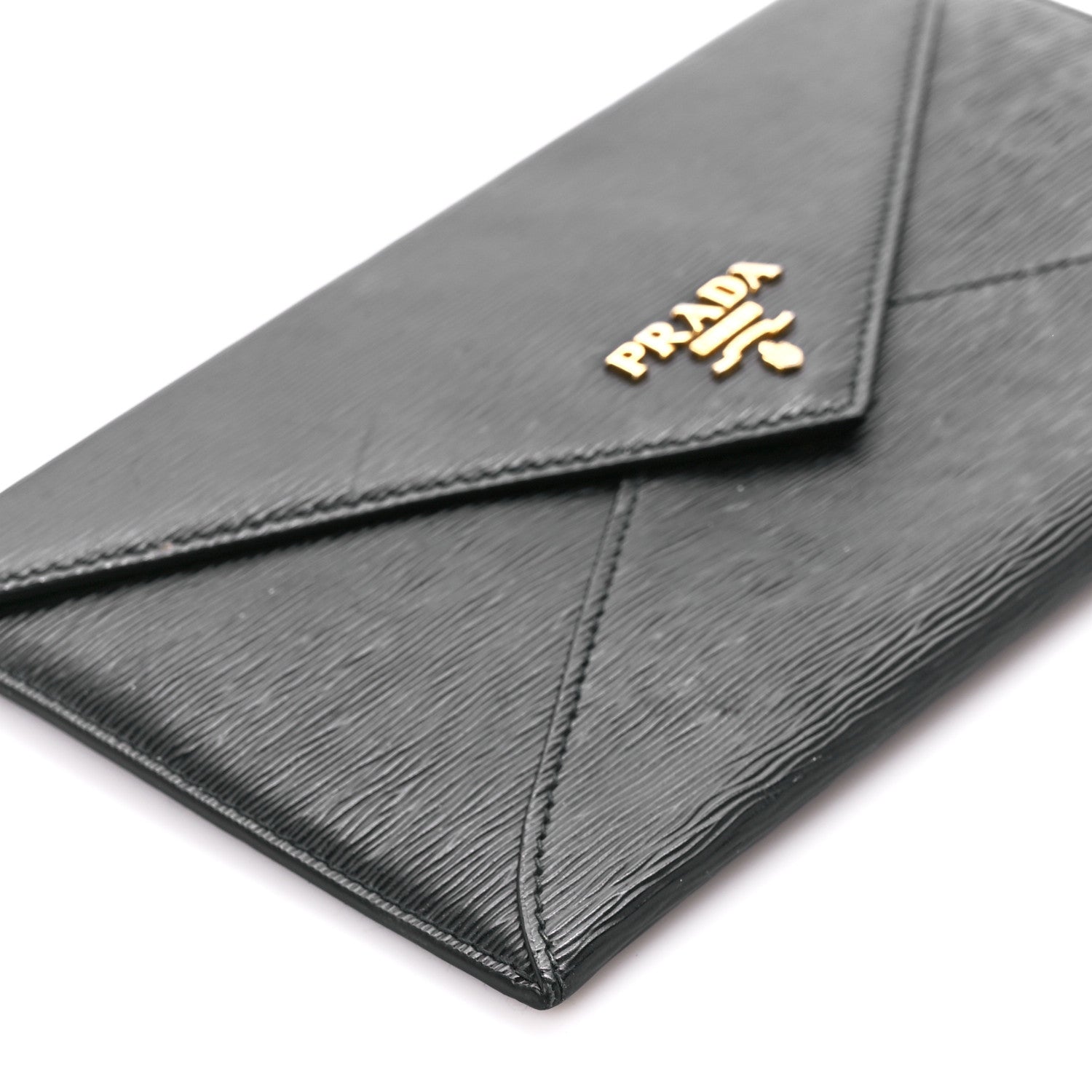Prada Vitello Move Envelope Wallet Black 9 of 11