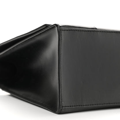 Balenciaga Shiny Box Calfskin Medium Hourglass Top Handle Bag Black 9 of 13