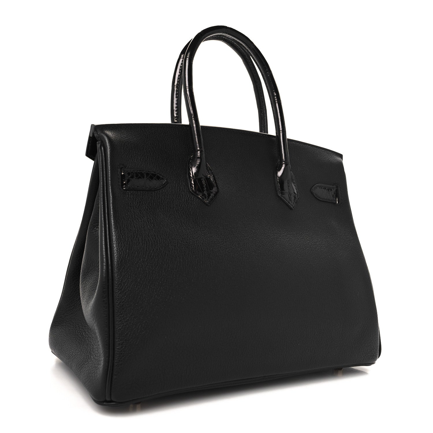 Hermes Taurillon Novillo Shiny Niloticus Crocodile Birkin Touch 30 Black 3 of 12