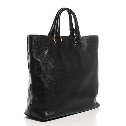 Prada Vitello Daino Shopping Tote Nero Black 3 of 11