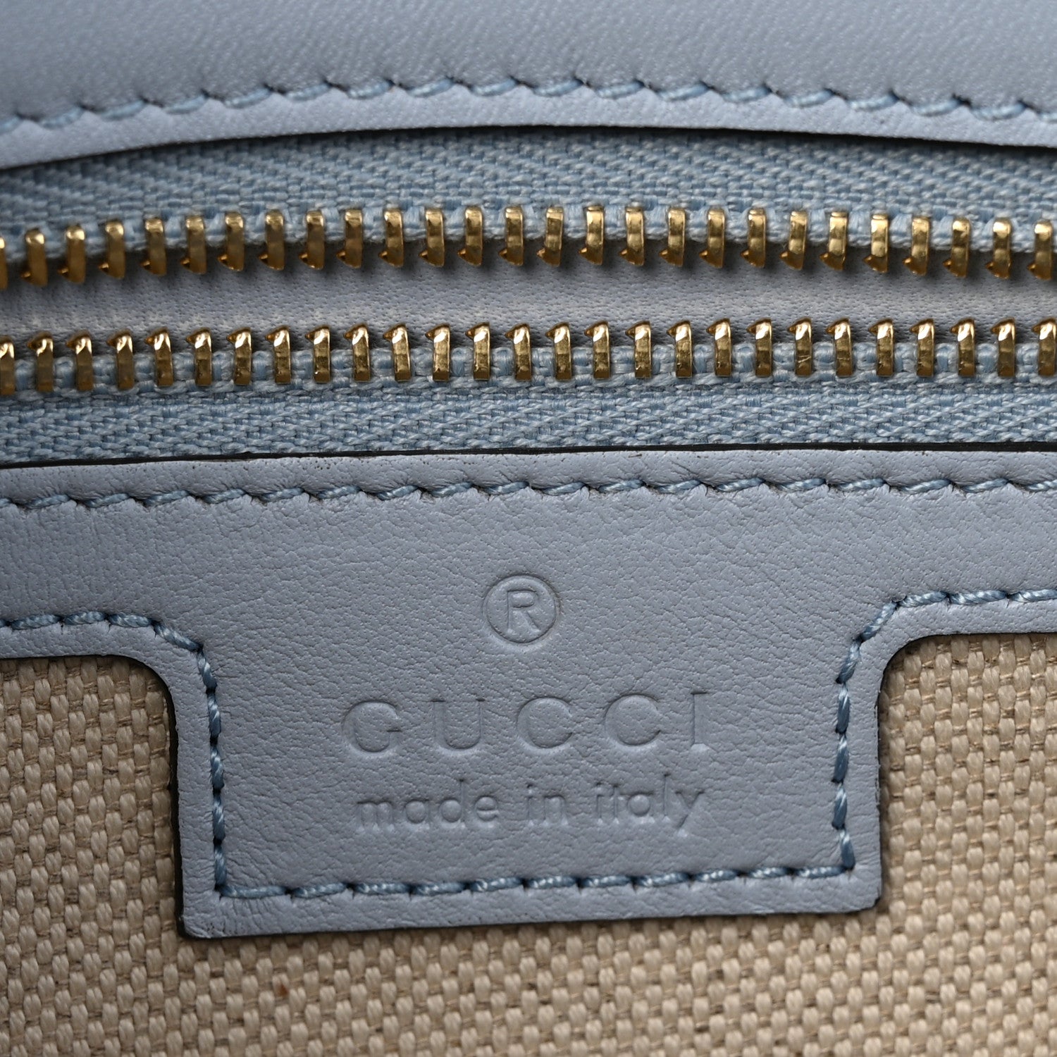 Gucci Roxy Calfskin Medium Blondie Top Handle Bag Cloudy Blue 6 of 12