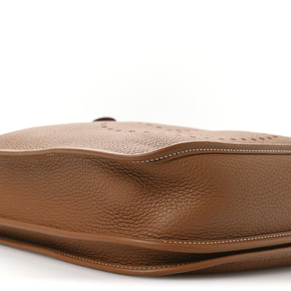 Hermes Taurillon Clemence Evelyne III PM Gold 9 of 11