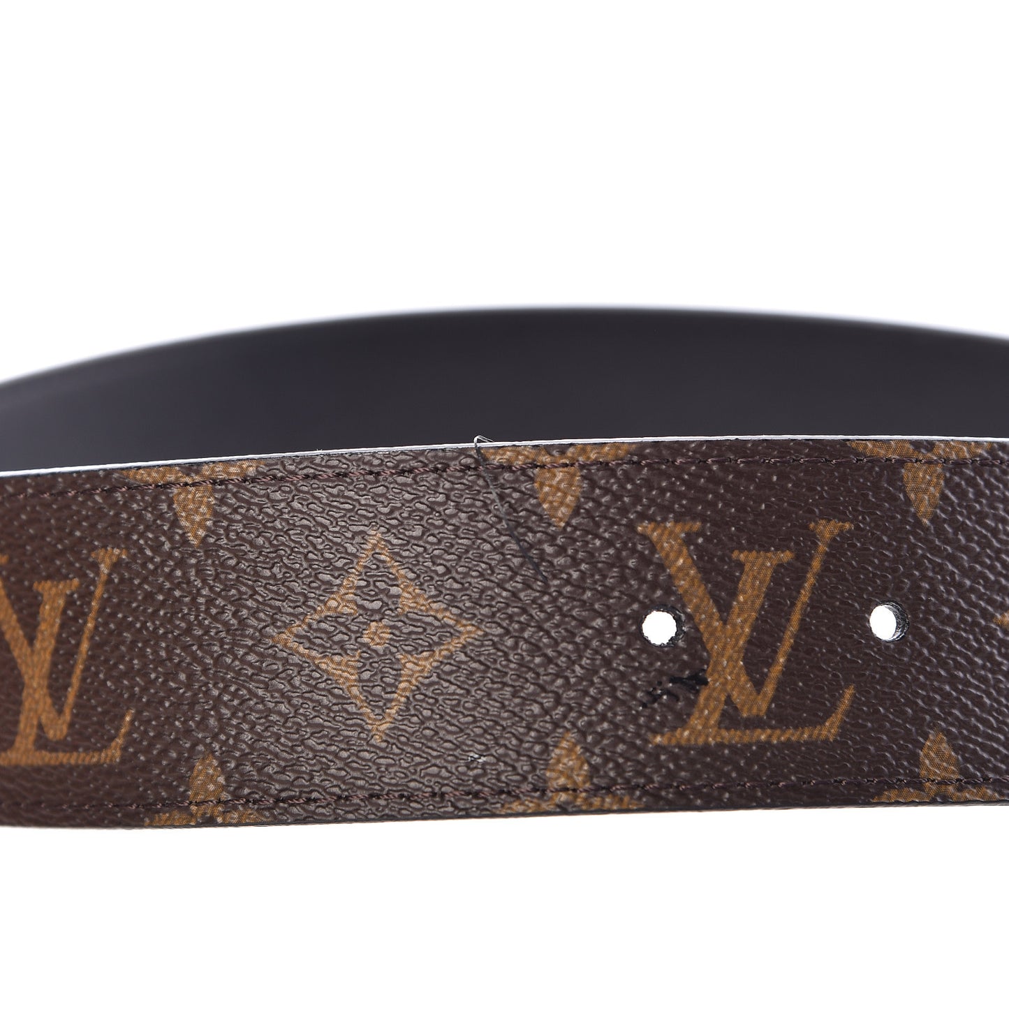 Calfskin Monogram 40mm LV Initiales Reversible Belt 85 34 Black