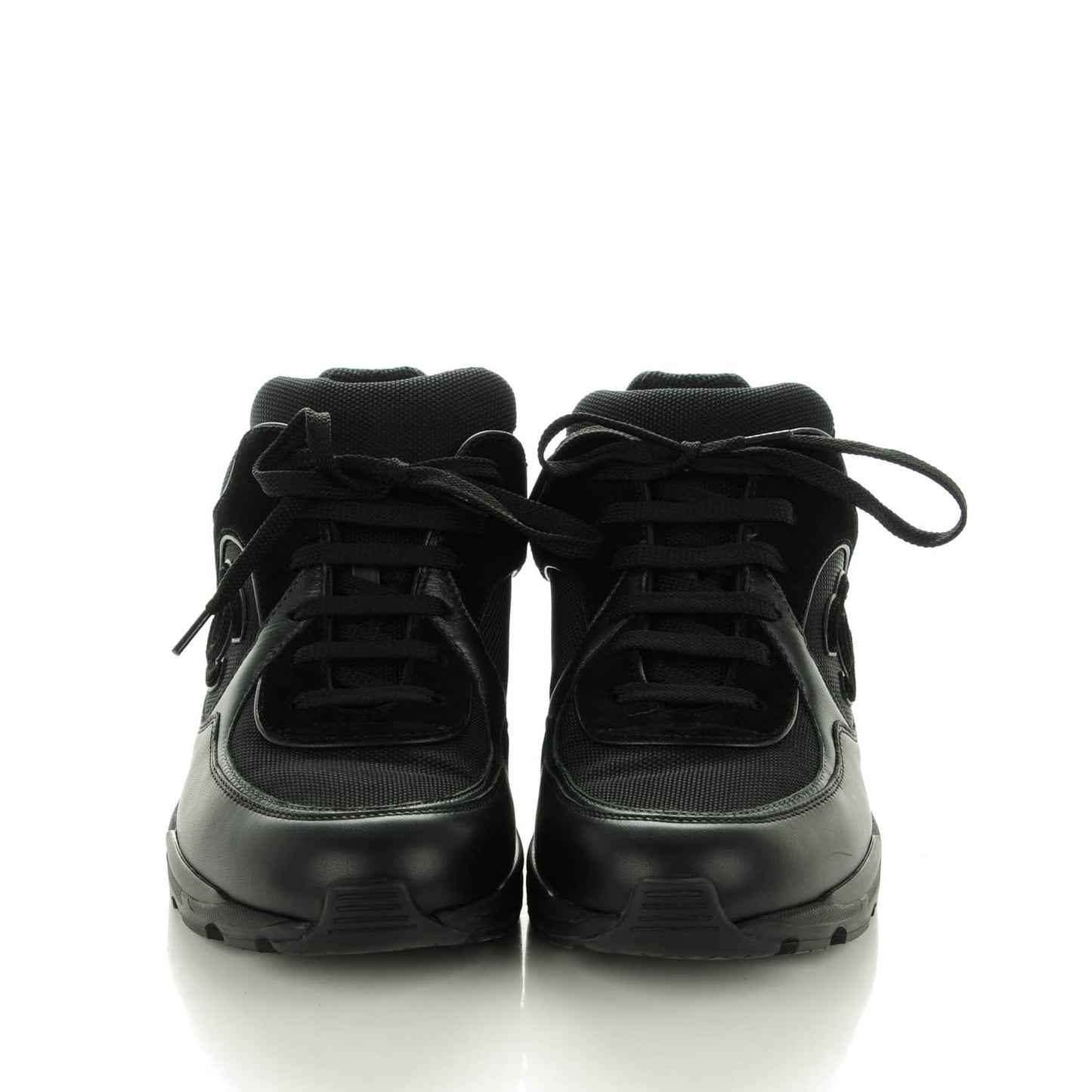 Suede Calfskin CC Sneakers 40 Black