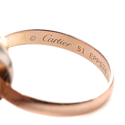 Cartier 18K Pink Yellow White Gold Small Trinity Ring 51 5.75 4 of 6