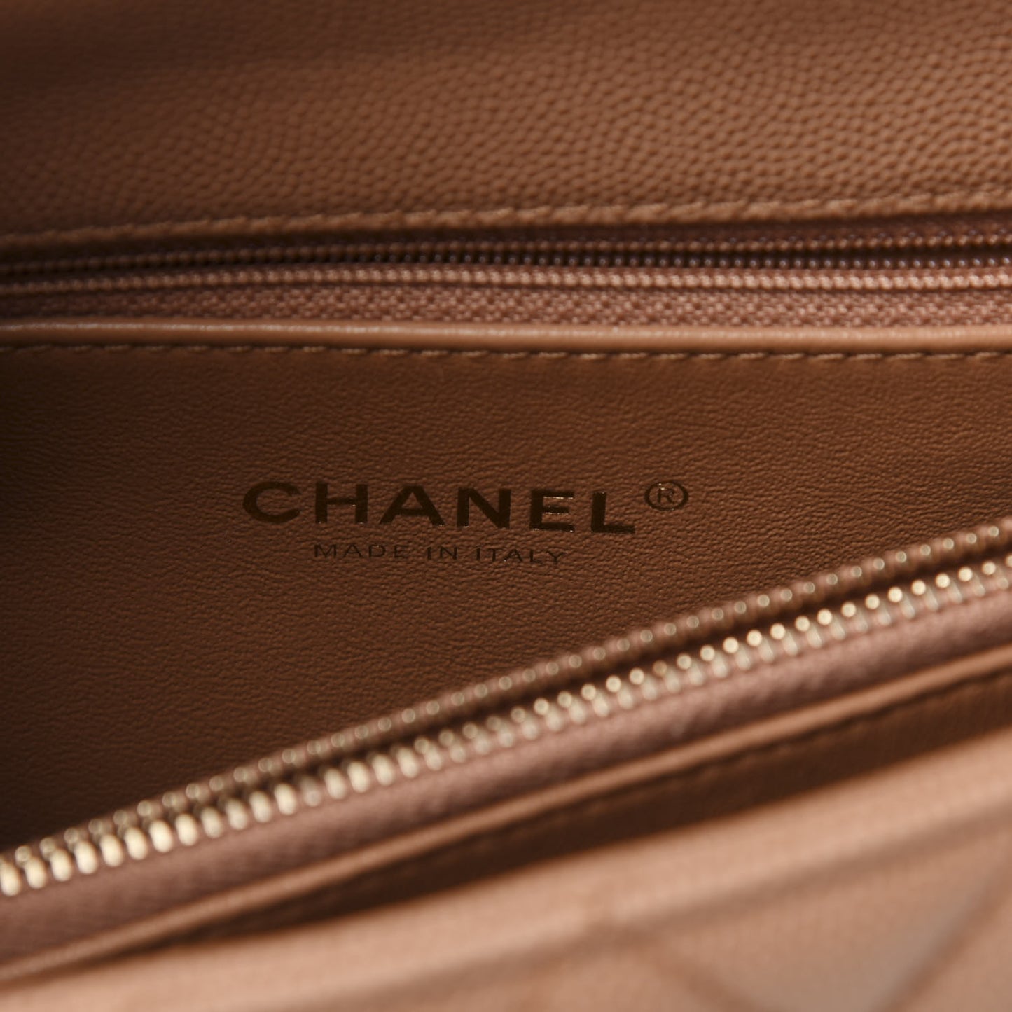 Caviar Lizard Quilted Small Coco Handle Flap Beige