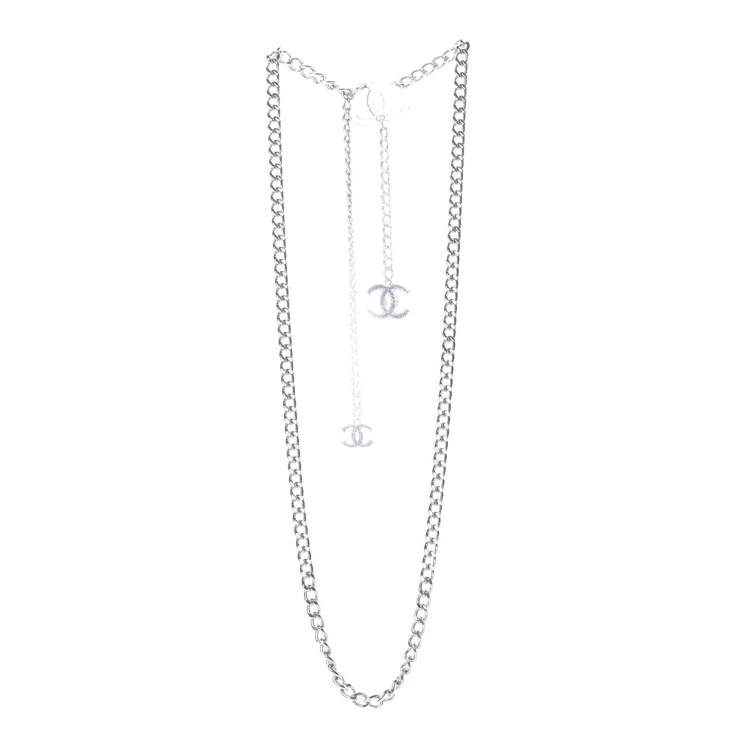 Chanel Enamel CC Ceinture Fantai Adjustable Belt Silver 2 of 5