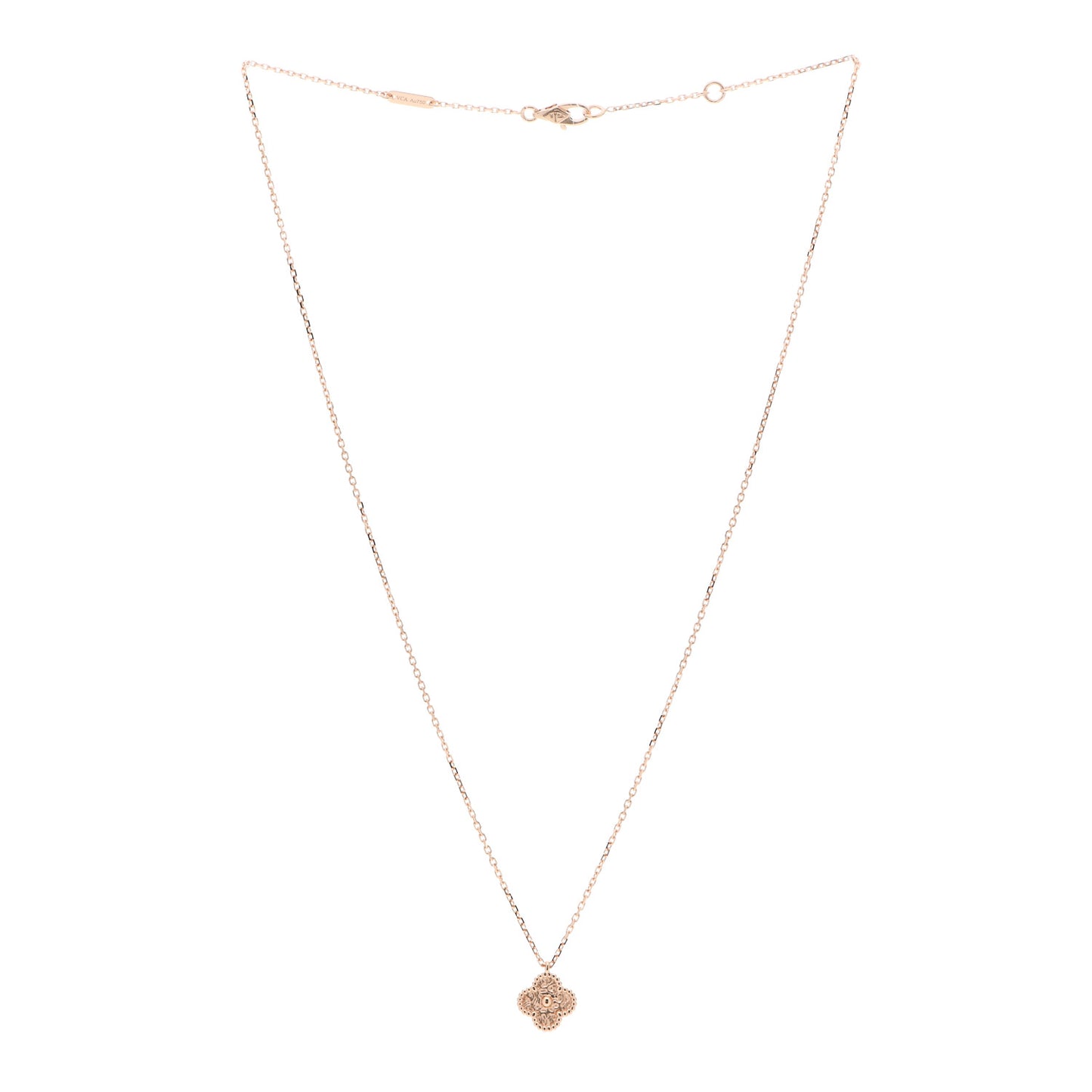 18K Rose Gold Sweet Alhambra Pendant Necklace