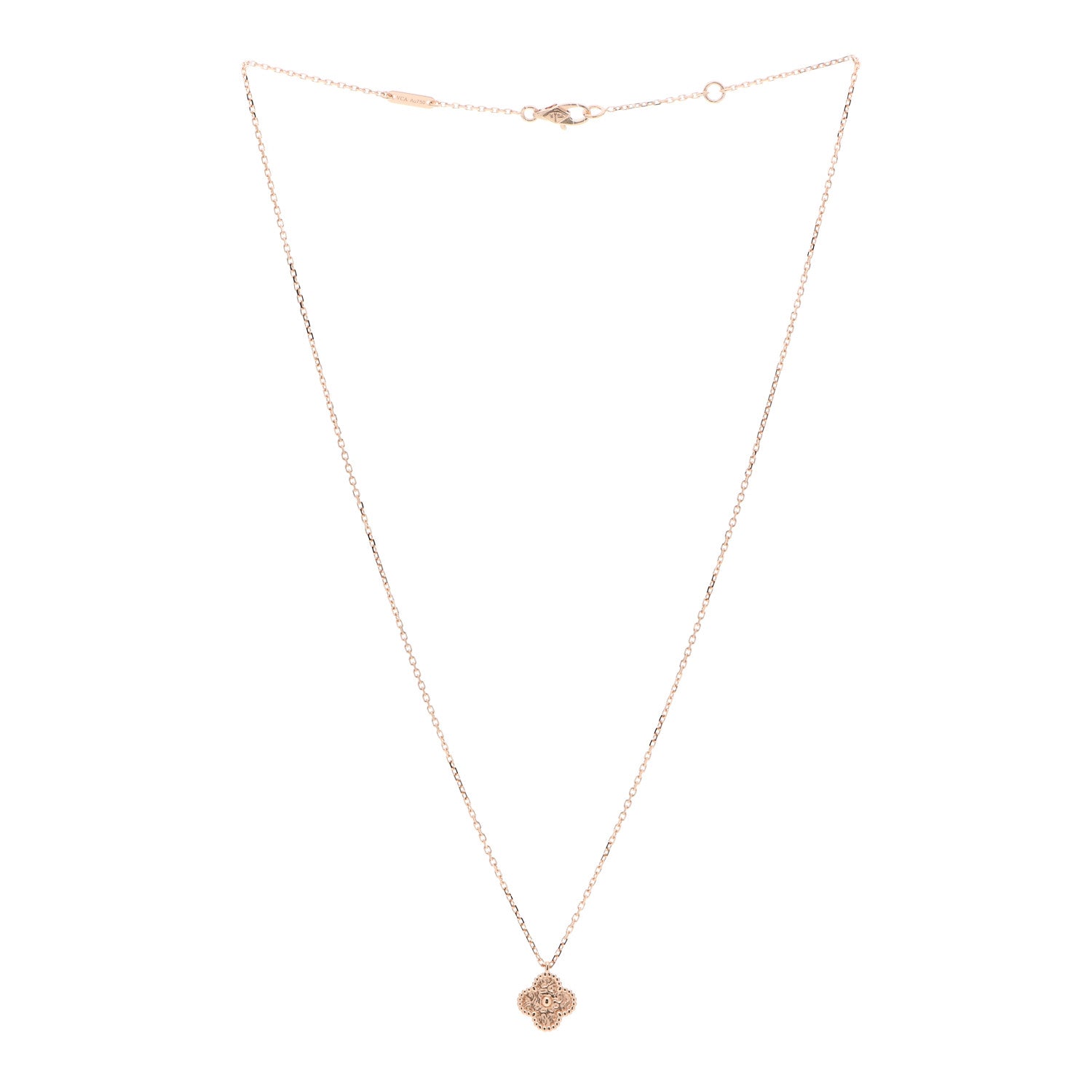 Van Cleef & Arpels 18K Rose Gold Sweet Alhambra Pendant Necklace 3 of 6