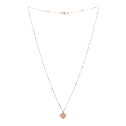 Van Cleef & Arpels 18K Rose Gold Sweet Alhambra Pendant Necklace 3 of 6