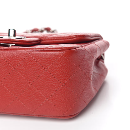 Chanel Caviar Quilted Mini Square Flap Red 10 of 10