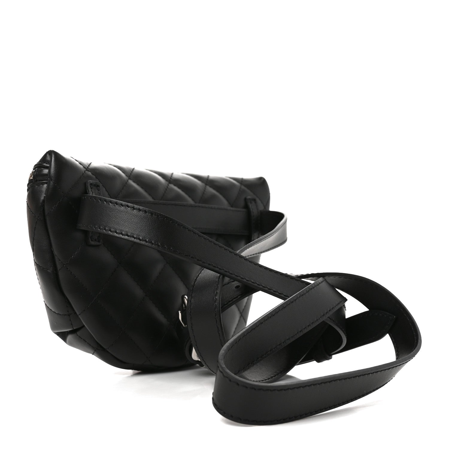 Chanel Calfskin Quilted Waist Belt Bag Black 3 of 10