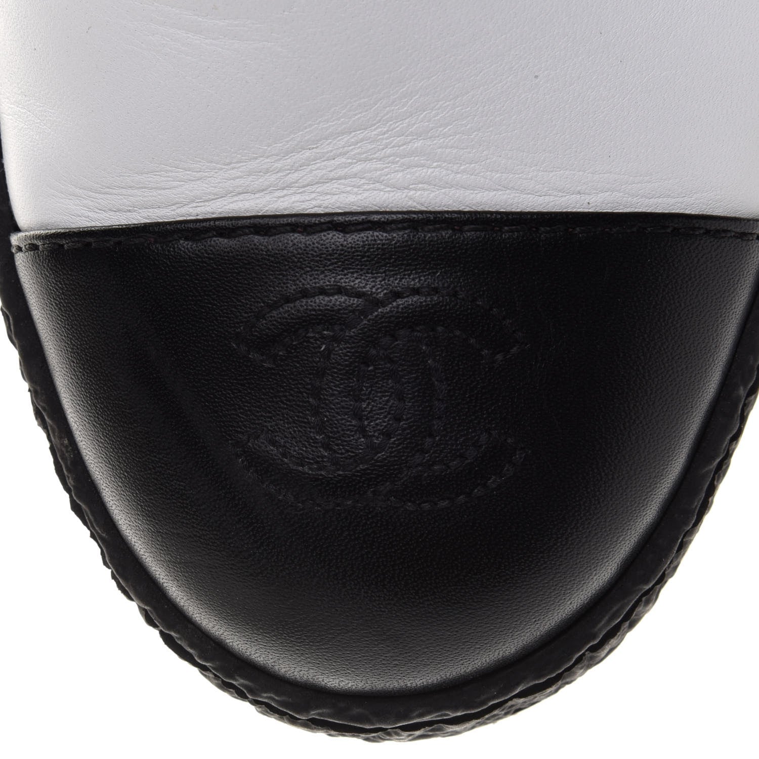 Chanel Calfskin Cap Toe CC Ankle Boots 40 White Black 10 of 11