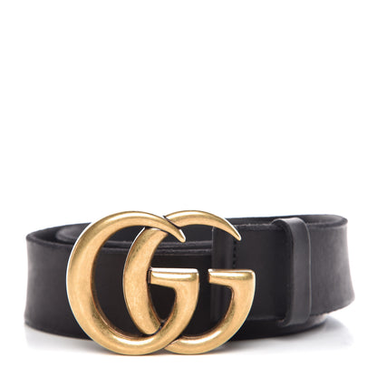 Gucci Faded Calfskin Double G 40mm Belt 85 34 Black 1 of 7