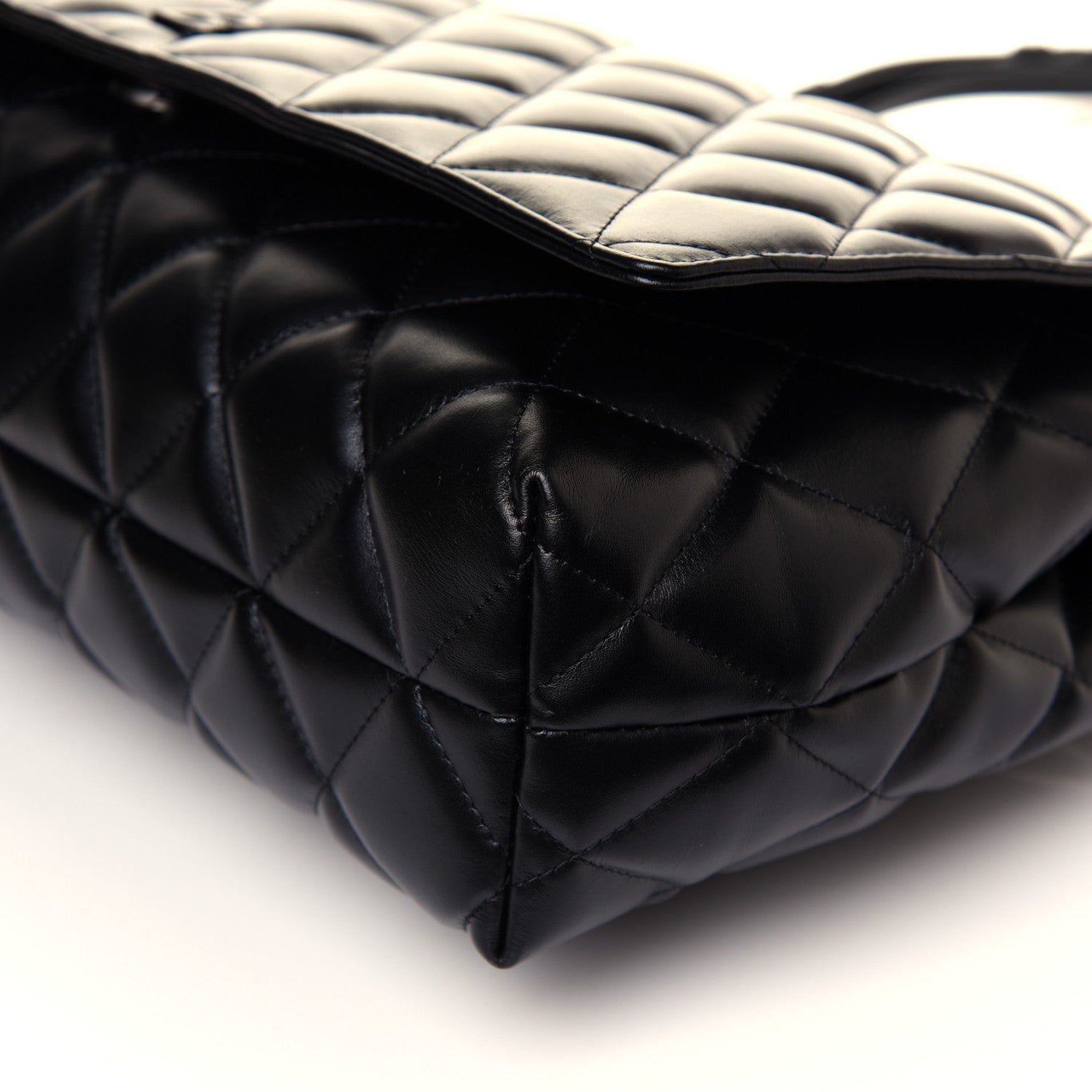 Balenciaga Nappa Calfskin Quilted Large Touch B Shoulder Bag Black 10 of 16