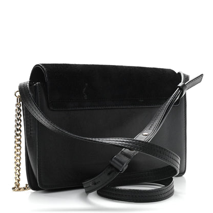 Chloe Suede Calfskin Small Faye Shoulder Bag Black 3 of 15