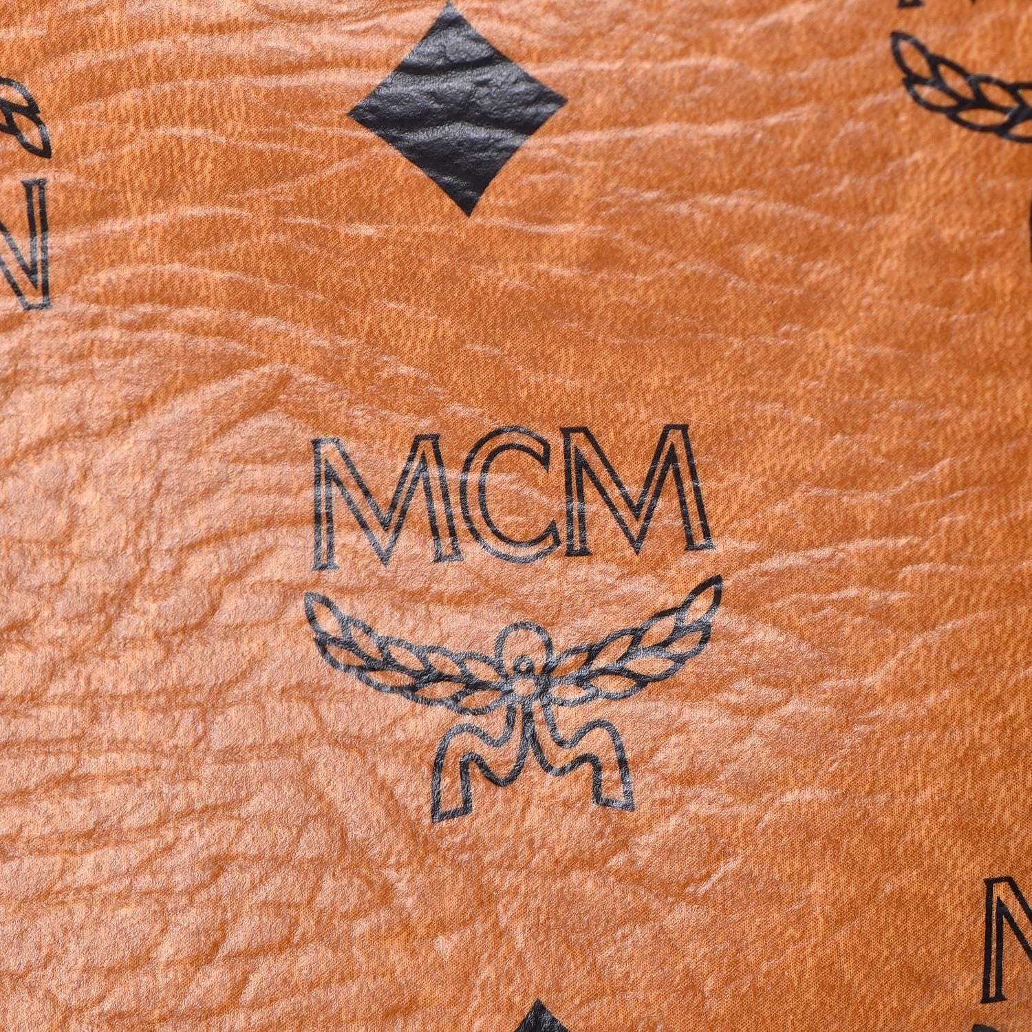 MCM Visetos Large Liz Reversible Shopper Tote Cognac 17 of 20