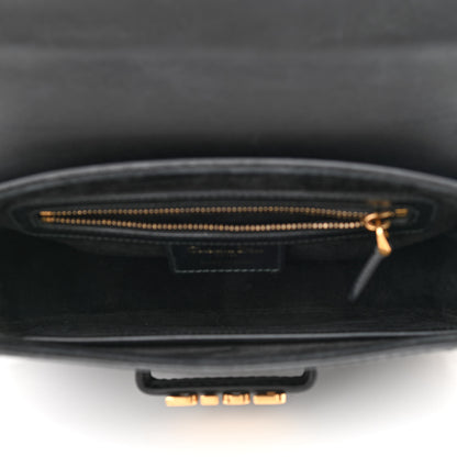 Christian Dior Calfskin D Fence Saddle Bag Black 5 of 11