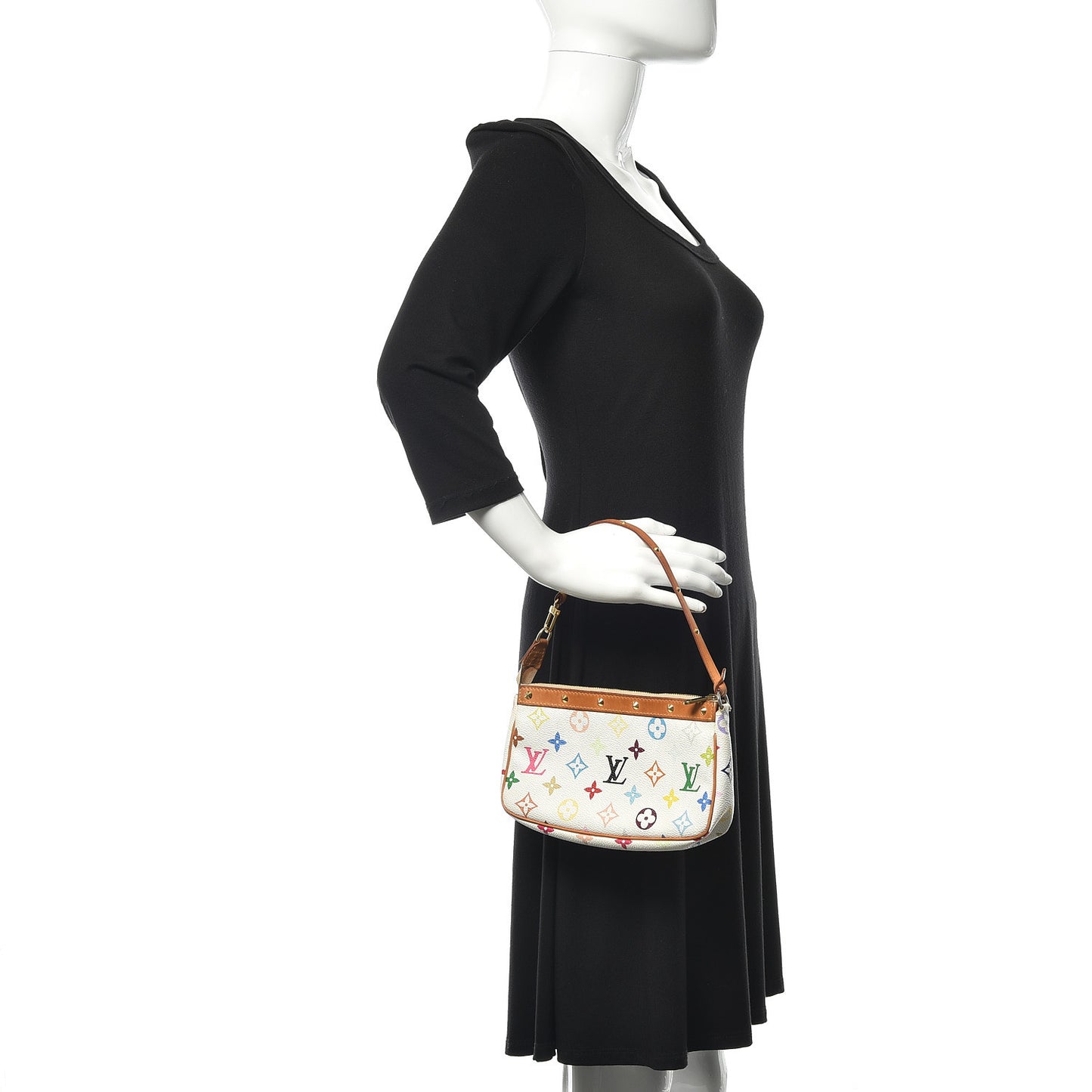 Monogram Multicolor Pochette Accessories White