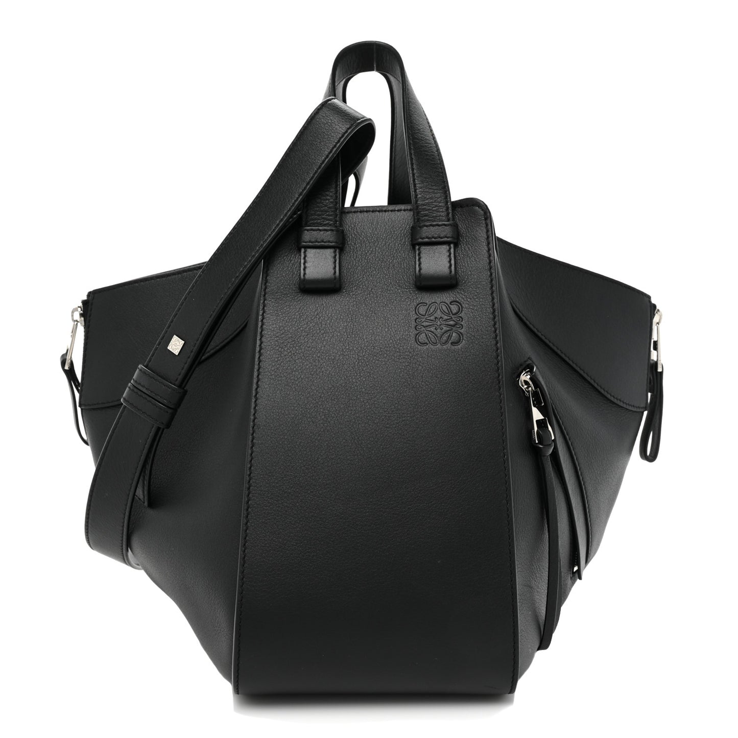 Calfskin Small Hammock Shoulder Bag Black