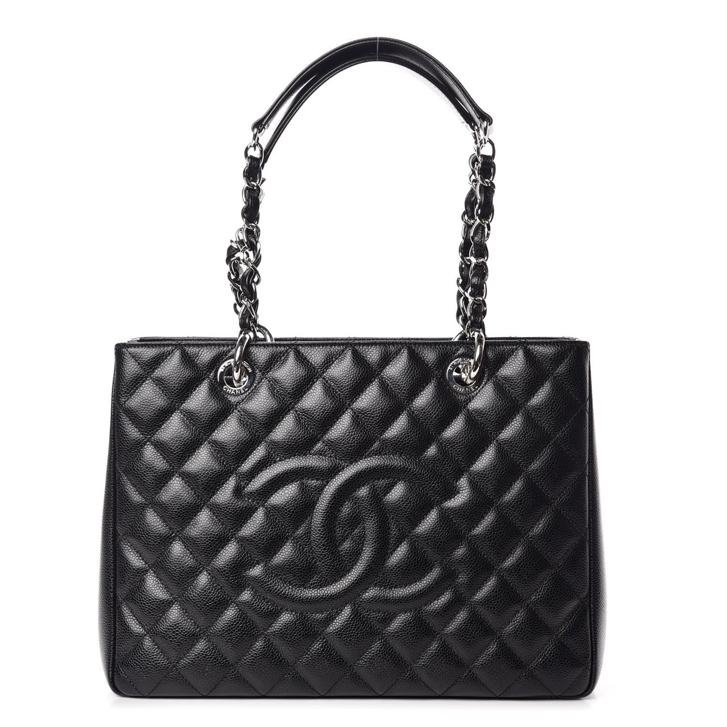 Caviar Quilted Grand Shopping Tote GST Black